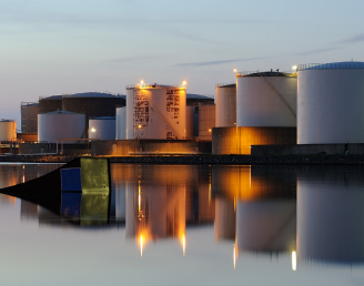 Tank battery of storage vessels